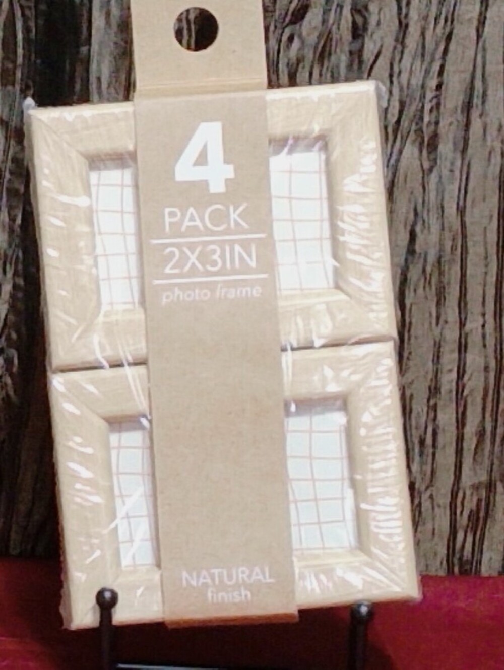 barebrown 4 Pack Natural Finish 2x3 Inch Photo Frames